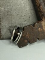 Anell doble de plata amb diamant - Imatge 2