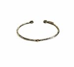 Braçalet esclava de plata amb piquet d'or groc