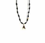 Collaret lletra A, d'or groc