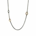 Collaret llarg de plata i bronze