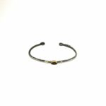 Braçalet esclava de plata, amb rodolita