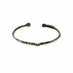 Braçalet esclava de plata, amb topazi blau Sky