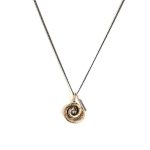 Collaret llarg amb rosa bronze