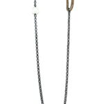 Collaret llarg cadena plata i perles