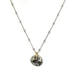 Collaret penjoll rodó amb anella d'or groc