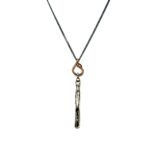 Collaret VINCLE amb penjoll plata i anella de bronze