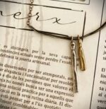 Collaret plata VINCLE curt amb dos penjolls - Imatge 5