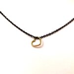 Collaret cor d'or groc