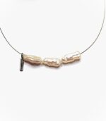 Collaret tres perles aigua dolça