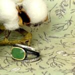 Anell doble plata aventurina