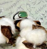 Anell doble plata aventurina - Imatge 3