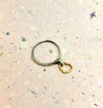 Anell plata i cor d'or groc - Imatge 4