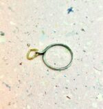 Anell plata i cor d'or groc - Imatge 5