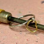 Anell plata i cor d'or groc