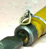 Anell plata i cor d'or groc - Imatge 3