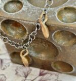 Collaret plata tres penjolls bronze