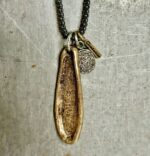 Collaret llarg amb fulla de bronze i drusa - Imatge 2