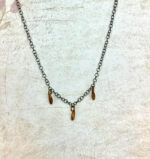 Collaret plata tres penjolls bronze - Imatge 3